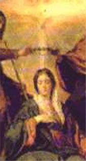 La coronaci�n de la Virgen. puede verlo en:  http://www.theworkofgod.org/Spanish/Devotns/Rosary/glorius5.htm